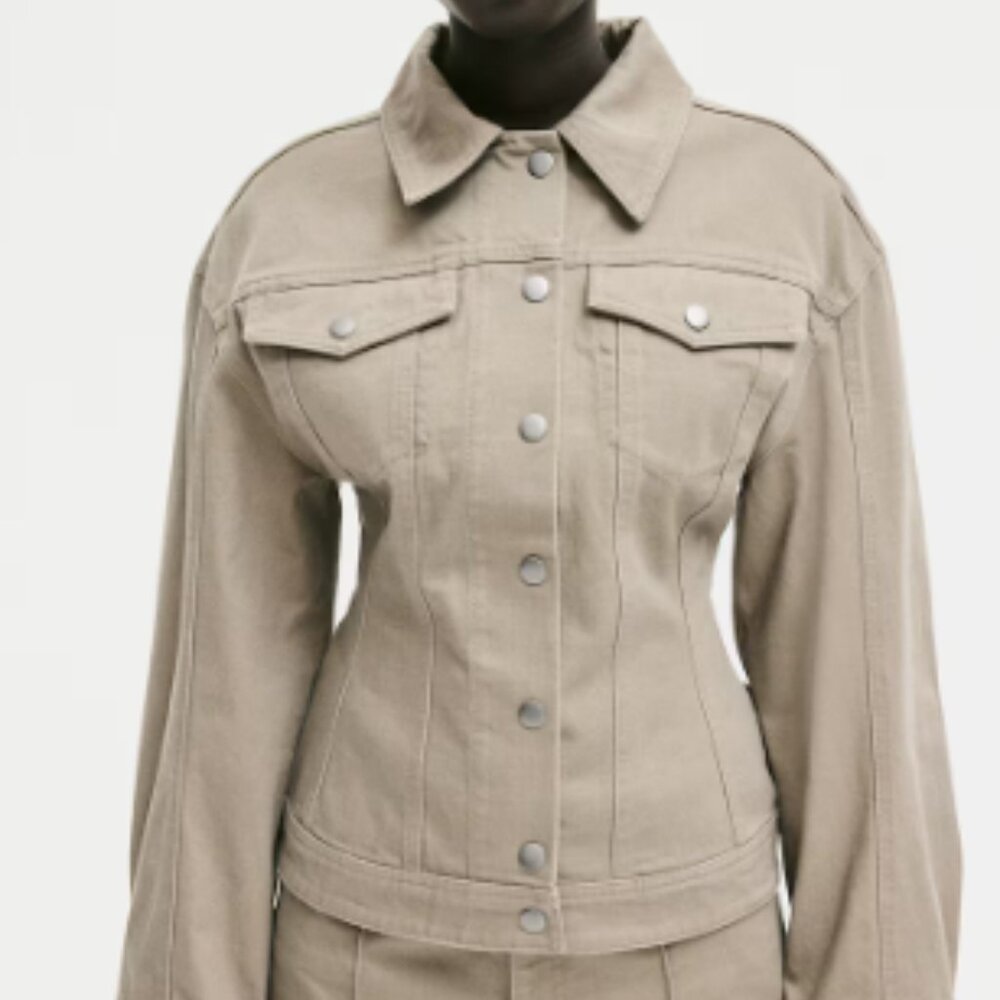 Tapered-waist Twill Jacket